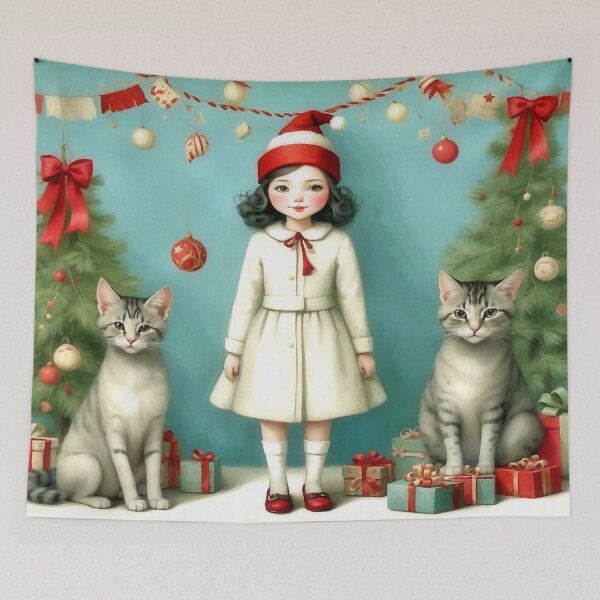 Item preview, Girl with Cats II designed and sold by Garrulus glandarius.
