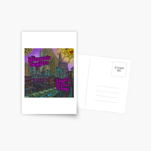 Bourgeois Beggars Rags to Riches to Rags Album Cover Postcard
