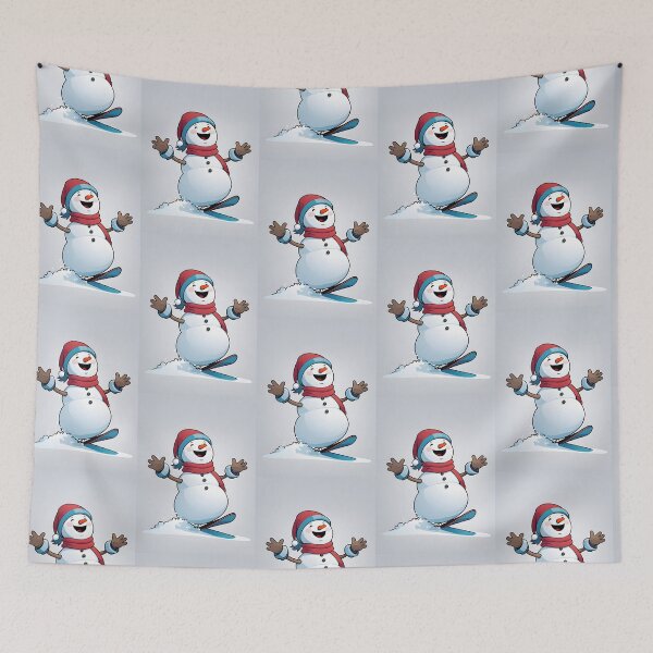 Item preview, Snowman Snowboarder #4 On Vacation -  Riding Yule Bliss  designed and sold by Artekinium.