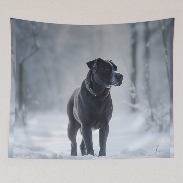Item preview, Black Cane Corso Dog Photography In Winter designed and sold by NBSStore.