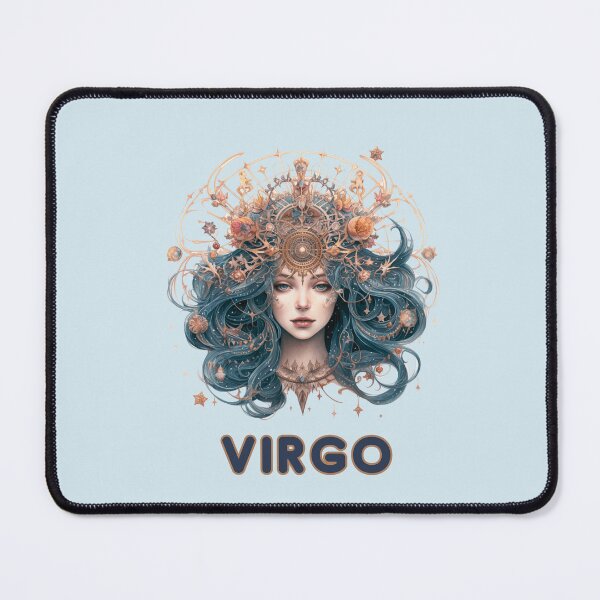 Item preview,  Cute Funny Daily Horoscopes   Virgo  Zodiac- Horescope/SunSign Theme  on  light blue back ground designed and sold by CosmicNook1.