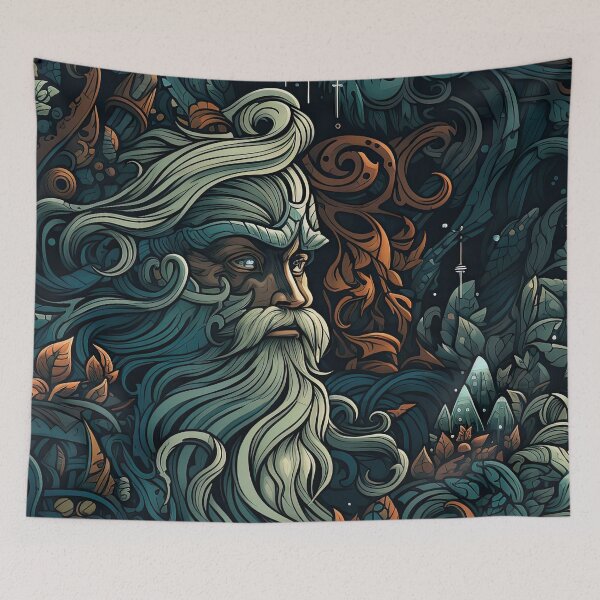 Item preview, A Nordic Saga VI - Tapestry style seamless pattern  designed and sold by NevernotmeUK.