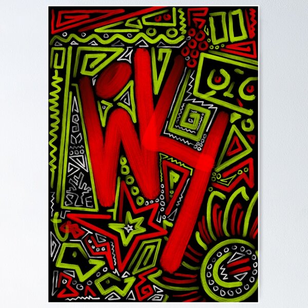 Item preview, Wonky Doodle Red & Green designed and sold by The Wonky Doodler.