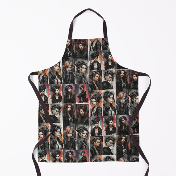 Item preview, Very aesthetic inkpunk illustration, punk woman black hair designed and sold by DOM-Shop.