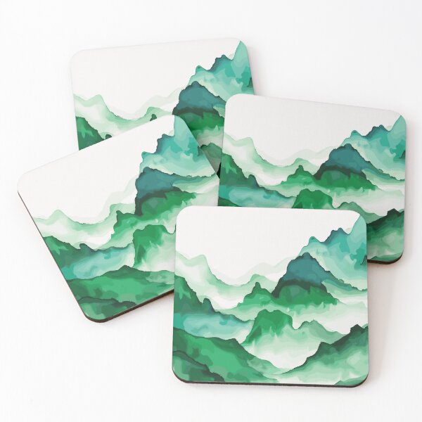 Item preview, abstract Green mountains designed and sold by Lilac32.