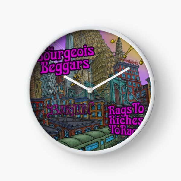 Bourgeois Beggars Rags to Riches to Rags Album Cover Clock