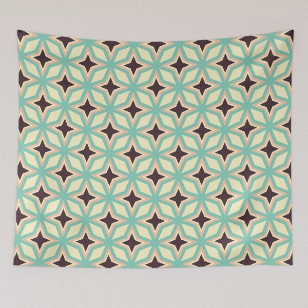 Item preview, Pink, Yellow, Brown, Teal, Mid Century Modern Pattern  designed and sold by blueflamingoo.