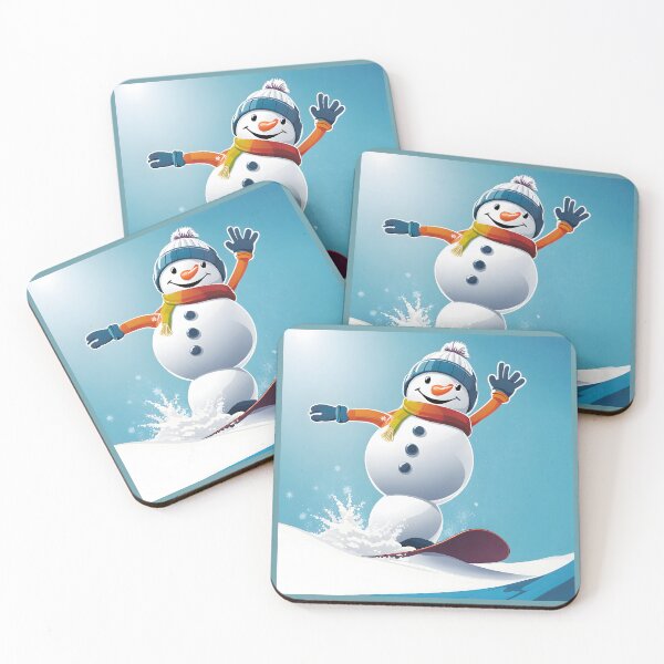 Item preview, Snowman Snowboarder #5 On Vacation -  Chill Yule Glide  designed and sold by Artekinium.