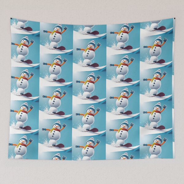 Item preview, Snowman Snowboarder #5 On Vacation -  Chill Yule Glide  designed and sold by Artekinium.