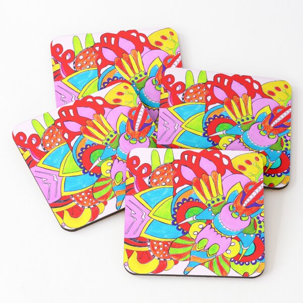 Item preview, 609. Colorful abstract redbubble design doodles by Veera Zukova  designed and sold by Veera Zukova.