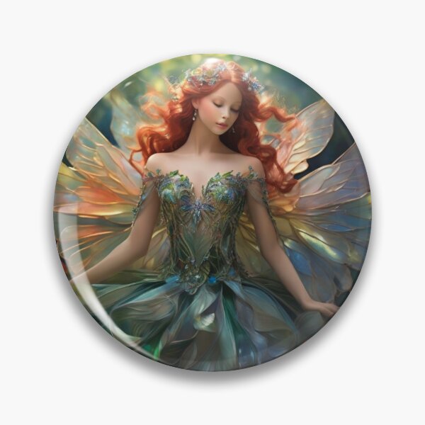 Item preview, "Crimson Whispers: The Allure of Our Beautiful Red-Headed Fairy designed and sold by T-shirtMill.