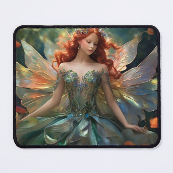 Item preview, "Crimson Whispers: The Allure of Our Beautiful Red-Headed Fairy designed and sold by T-shirtMill.