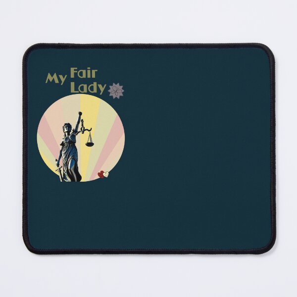 Item preview, My Fair Lady text with Lady of Justice image Colorful Rays designed and sold by AmigosCharm.
