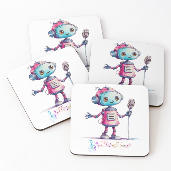 Item preview, Retro Robot Singing designed and sold by ZenEvoke.