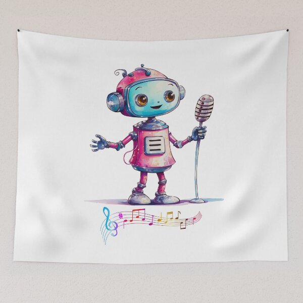 Item preview, canto de robot retro designed and sold by ZenEvoke.