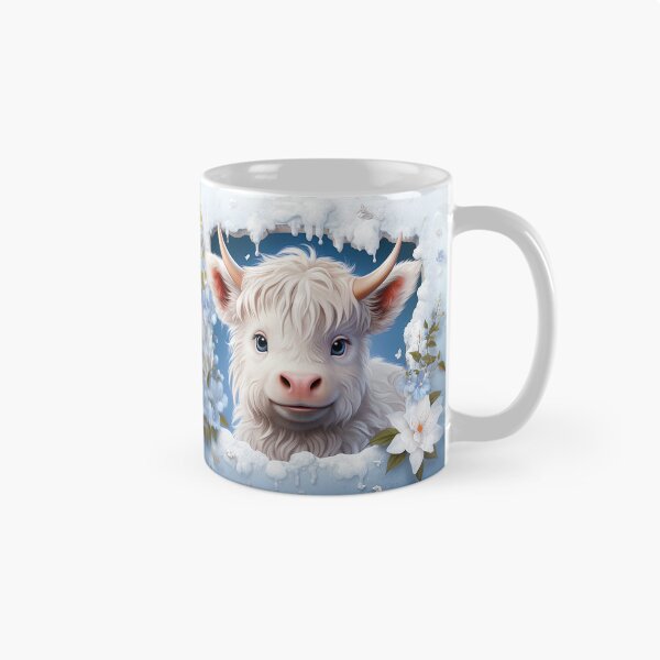 Item preview, 3D baby highland cow Mug Hole In A Wall designed and sold by SFIPS.