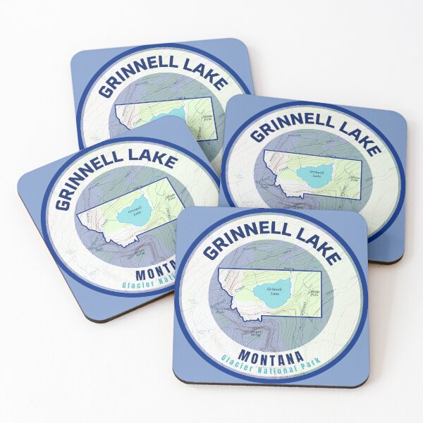 Item preview, Montana Map - Grinnell Lake designed and sold by Willz Designz.