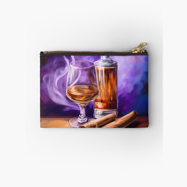 Artikelvorschau, Purple Haze Harmony – Whisky- und Zigarrenkunst mit ausdrucksstarken Farben entworfen und verkauft von OlfactoART Studio.