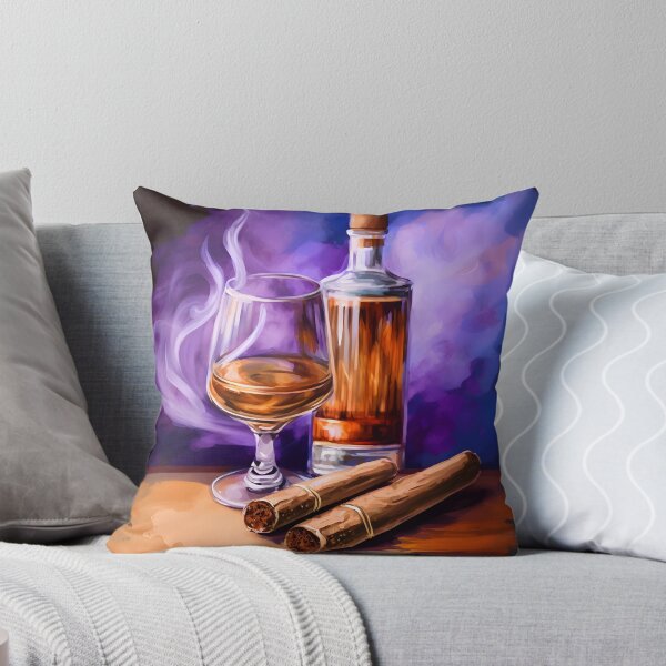 Artikelvorschau, Purple Haze Harmony – Whisky- und Zigarrenkunst mit ausdrucksstarken Farben entworfen und verkauft von OlfactoART Studio.