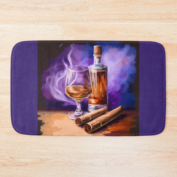 Artikelvorschau, Purple Haze Harmony – Whisky- und Zigarrenkunst mit ausdrucksstarken Farben entworfen und verkauft von OlfactoART Studio.