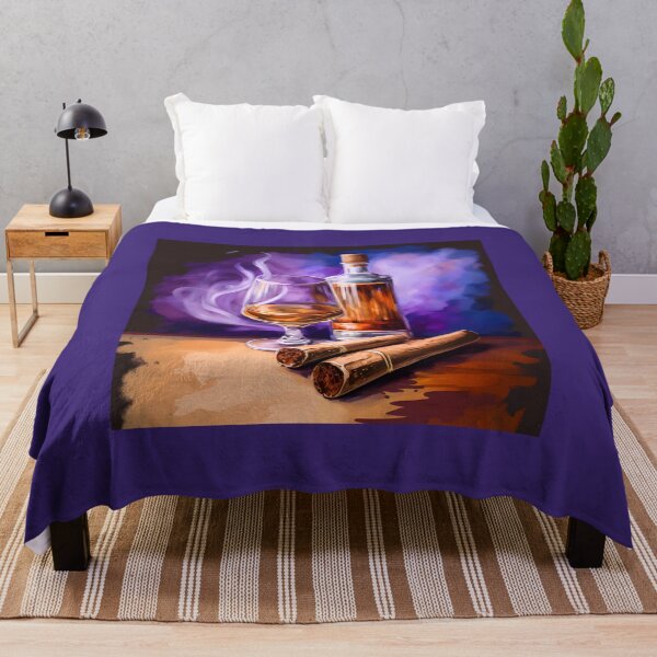 Artikelvorschau, Purple Haze Harmony – Whisky- und Zigarrenkunst mit ausdrucksstarken Farben entworfen und verkauft von OlfactoART Studio.