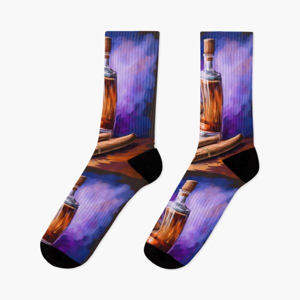 Artikelvorschau, Purple Haze Harmony – Whisky- und Zigarrenkunst mit ausdrucksstarken Farben entworfen und verkauft von OlfactoART Studio.