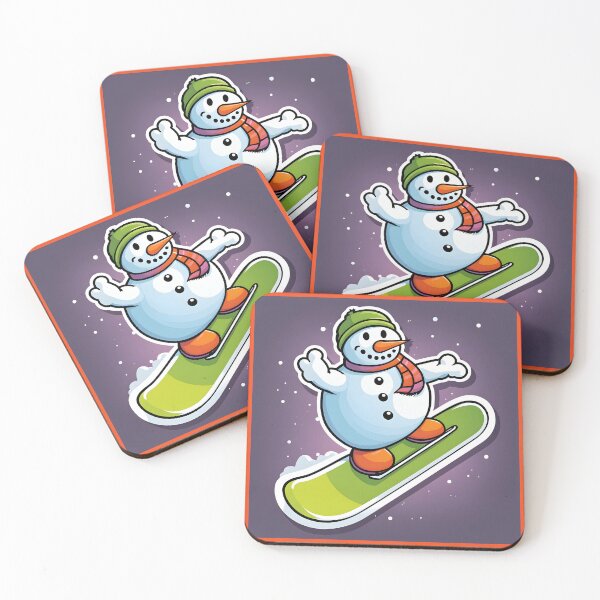 Item preview, Snowman Snowboarder #7 On Vacation -   Chill Yule Carve  designed and sold by Artekinium.