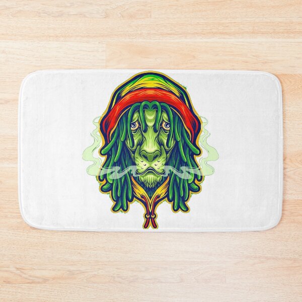 Item preview, BOB Marley Lion Face with Green, Rasta with weed smoke designed and sold by Gollenmarket.