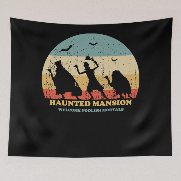 Item preview, haunted movie mansion  Vintage Retro Sunset designed and sold by dropinskimalan.