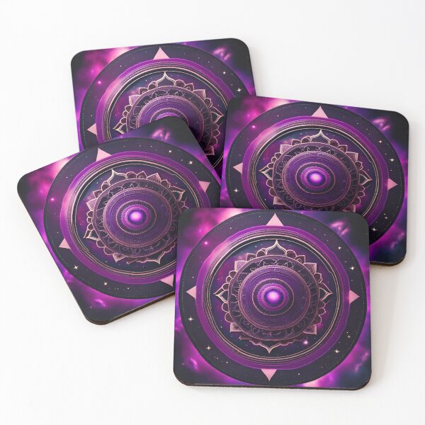 Item preview, Zen Galaxy Meditation Mandala in Purple designed and sold by SpiritualManda.