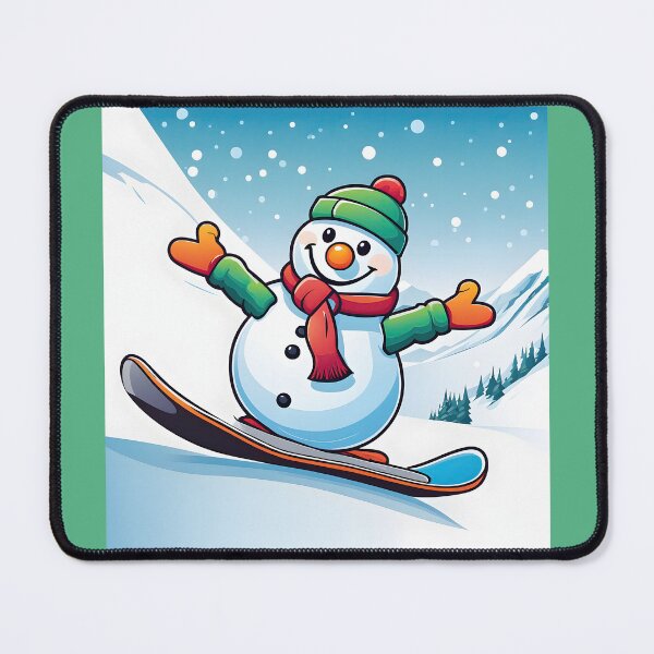Item preview, Snowman Snowboarder #8 On Vacation - Christmas Carve Bliss designed and sold by Artekinium.