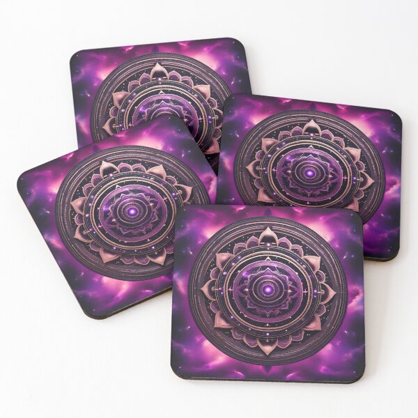 Item preview, Sacred Geometry Nebula Purple Mandala designed and sold by SpiritualManda.