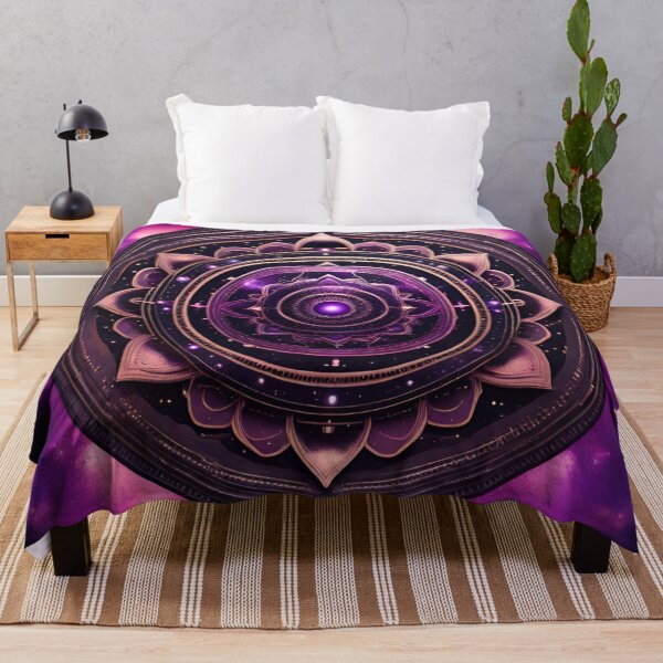 Artikelvorschau, Heilige Geometrie-Nebel-lila Mandala entworfen und verkauft von SpiritualManda.