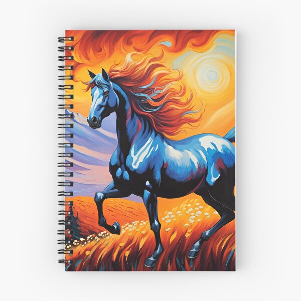 Item preview, Blue Horse in a Field, Ai Generated Art  designed and sold by ACC .