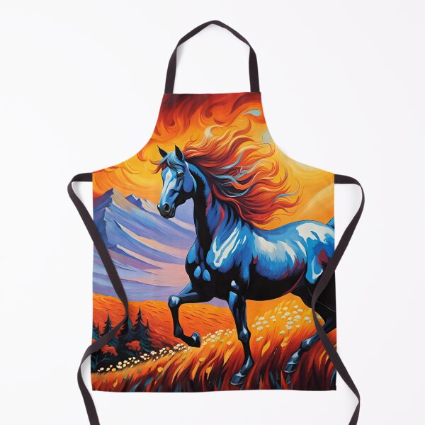 Item preview, Blue Horse in a Field, Ai Generated Art designed and sold by ACC .