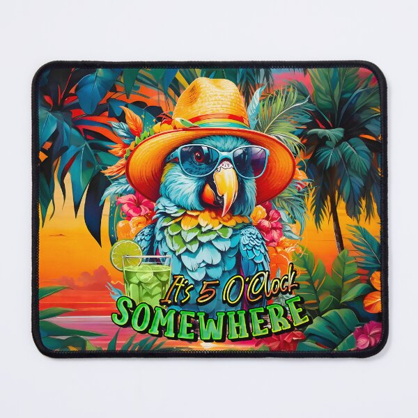 Item preview, It's 5 o'clock somewhere Tropical Parrot Cocktail Sunset designed and sold by MindWave THC.
