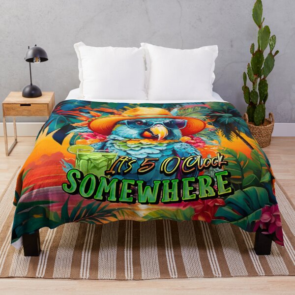 Item preview, It's 5 o'clock somewhere Tropical Parrot Cocktail Sunset designed and sold by MindWave THC.