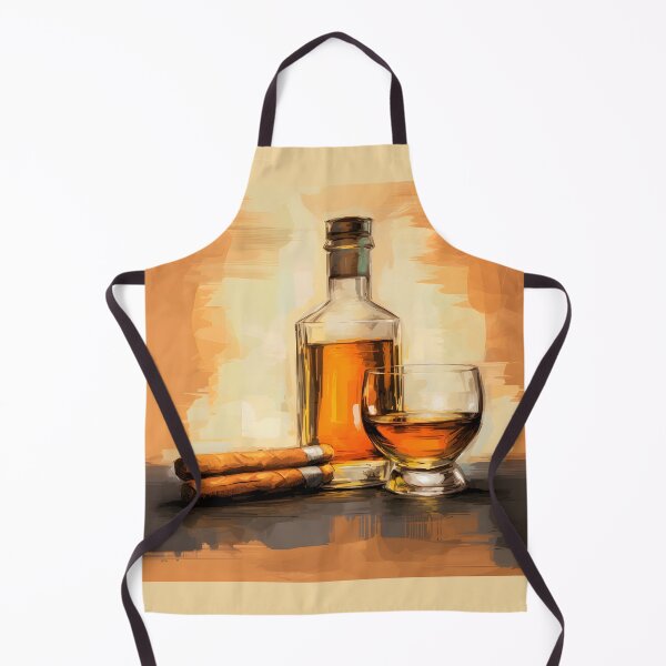 Item preview, Aged Spirit Serenity - Generative AI and Abstract Minimalism of a Whiskey Bottle designed and sold by OlfactoART Studio.