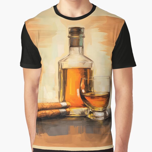Vista previa del artículo con la obra «Serenidad de espíritu envejecido: IA generativa y minimalismo abstracto de una botella de whisky», diseñado y vendido por OlfactoART Studio.
