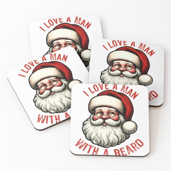 Item preview, Funny I Love a Man with a Beard Santa Christmas Tee Beard Lover  designed and sold by MoCalli.