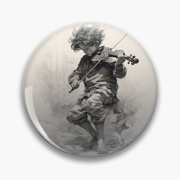 Item preview, Youthful Virtuoso: Ethereal Violin Melodies Emerge designed and sold by inkArtistryfine.