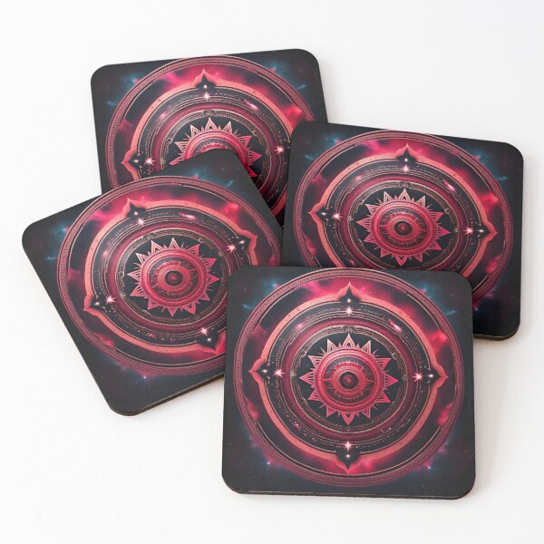 Item preview, Red Galactic Tranquility Mandala designed and sold by SpiritualManda.