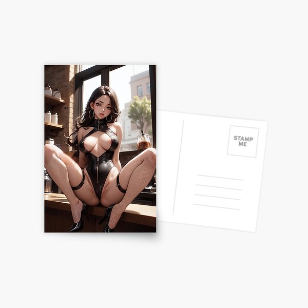 Item preview, Barista waifu-Brunett butterfly designed and sold by FantasyWaifus.