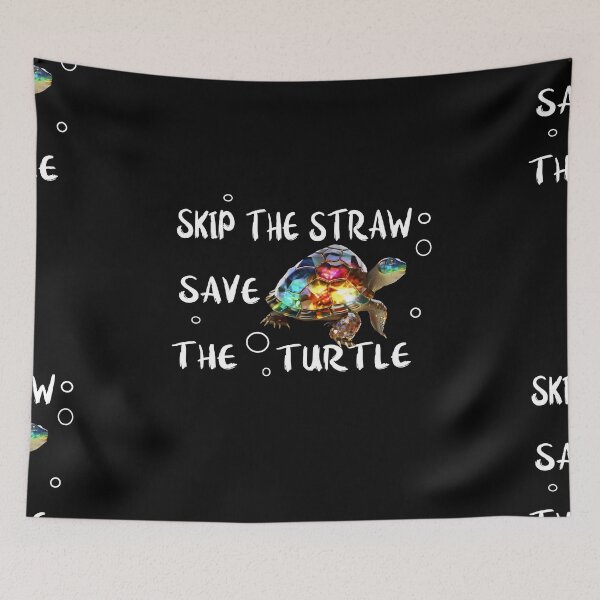 Item preview, Skip the Straw Save the Turtle designed and sold by Anastasiia Yurevych.