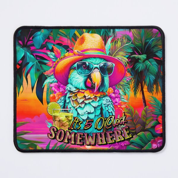 Item preview, It's 5 o'clock somewhere Tropical Parrot Cocktail Sunset designed and sold by MindWave THC.