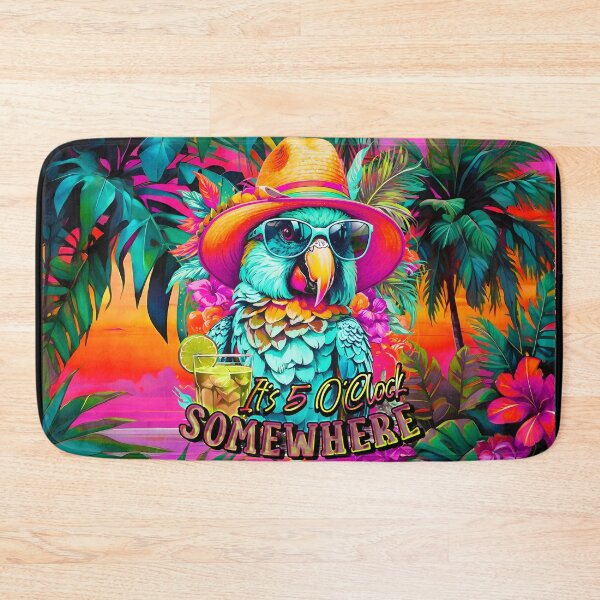 Item preview, It's 5 o'clock somewhere Tropical Parrot Cocktail Sunset designed and sold by MindWave THC.