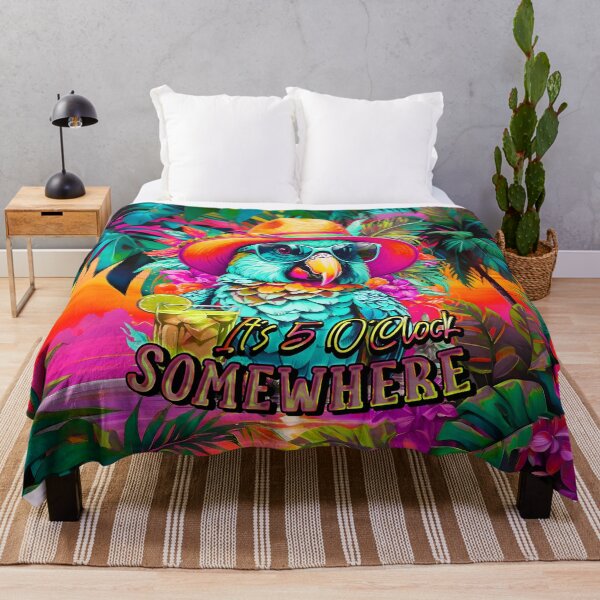 Item preview, It's 5 o'clock somewhere Tropical Parrot Cocktail Sunset designed and sold by MindWave THC.