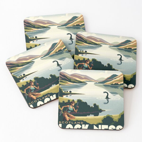 Item preview, Loch Ness, Scotland - Vintage Travel Poster designed and sold by zerokuhl.