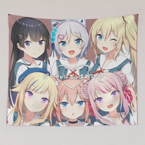 Item preview, mamayotou, Virtual-san Looking, Tanaka Hime, Suzuki Hina, Mirai Akari, Siro, Tsukino Mito, Nekomiya Hinata, HimeHina Channel, Nijisanji, designed and sold by AbominationShop.