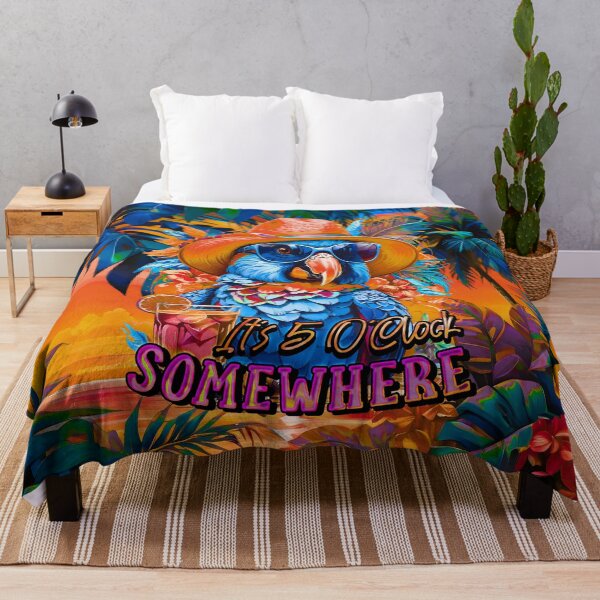 Item preview, It's 5 o'clock somewhere Tropical Parrot Cocktail Sunset designed and sold by MindWave THC.